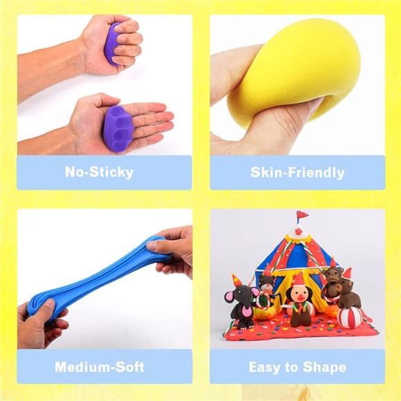 Modeling Clay Kit with 40 Pack Air Dry Clay for Kids, Model Magic Clay Set - Picture 2 of 6